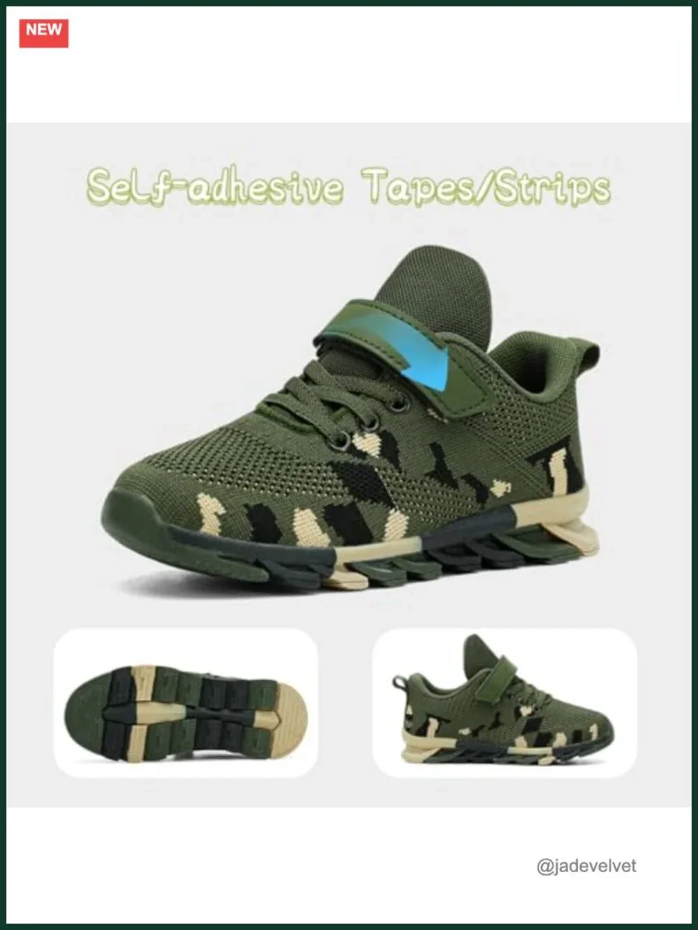Boys Girls Lightweight Breathable Running Sneakers Non-Slip Camouflage Lace-Up